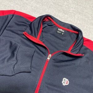 Southpole Jacket Mens Medium Black Red Track Streetwear Hiphop Retro Y2K 2000s